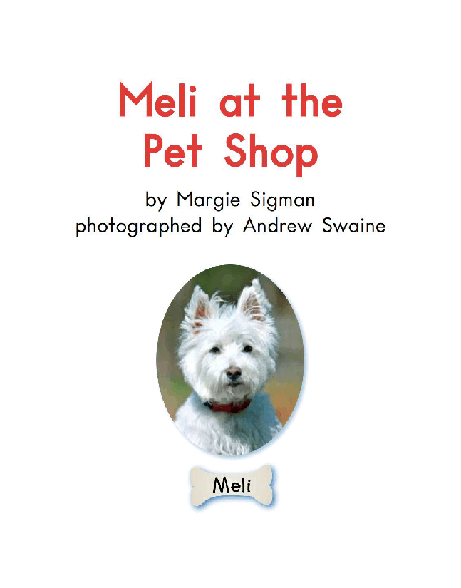 英国海尼曼G2级英语启蒙绘本23 Meli At The Pet Shop.pdf,第3页预览