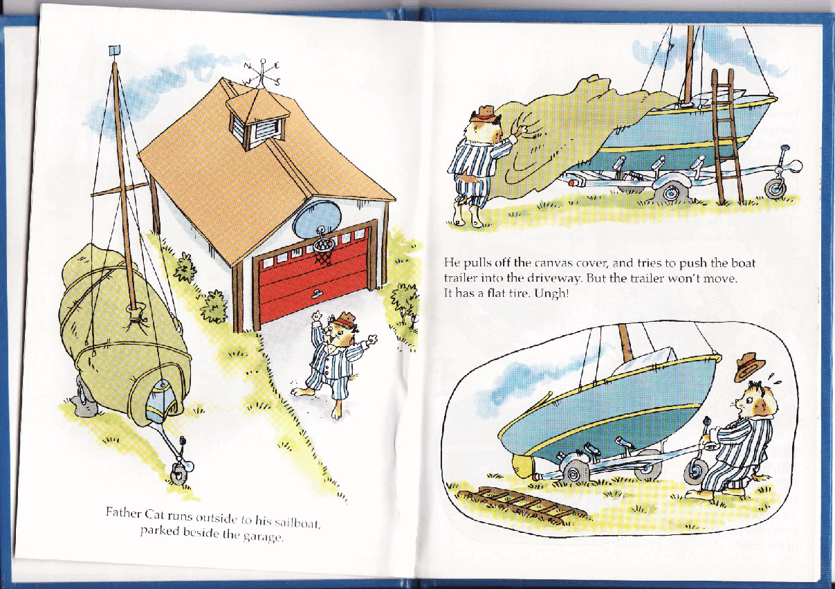 高清彩绘英文原版绘本Richard.Scarry - Father.Cats.Busy.Day.pdf，第4页预览