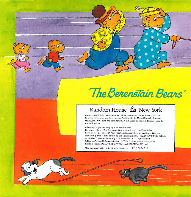72本贝贝熊早教英文绘本之Berenstain_Bears_Trouble_with_Pets.pdf,第3页预览