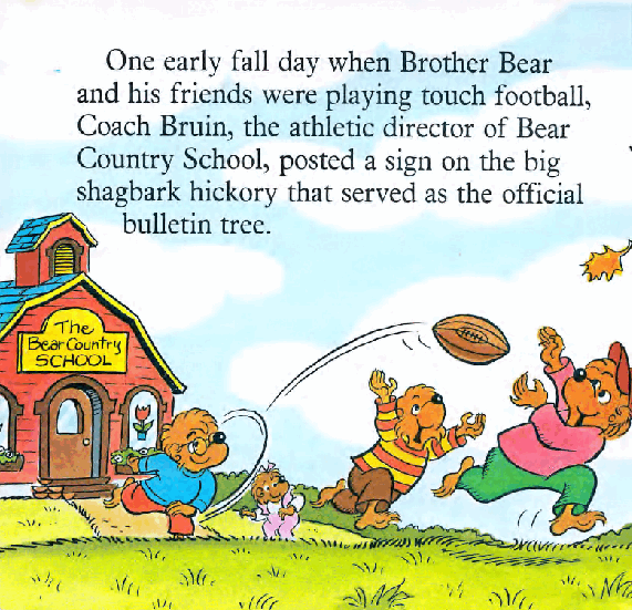 72本贝贝熊早教英文绘本之Berenstain_Bears_Soccer_Star.pdf,第3页预览