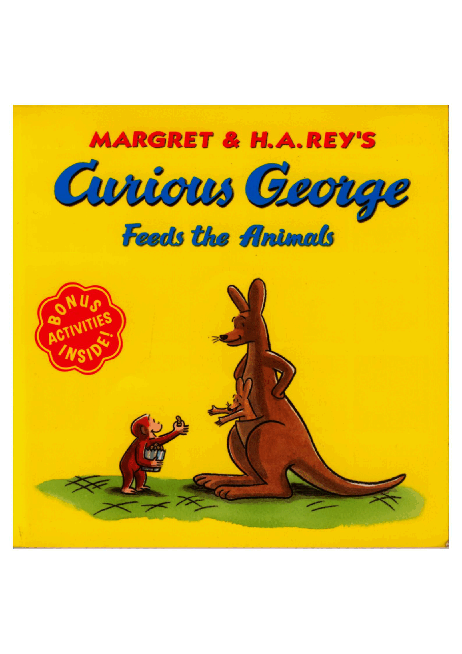 好奇的乔治英文绘本系列Curious George Feeds the Animals扫描.pdf，第1页预览