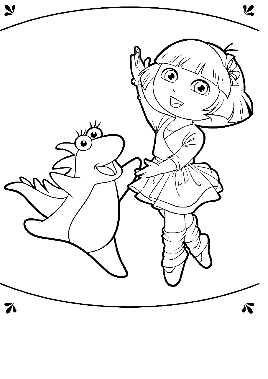 36本爱探险的朵拉英文绘本Dora Dance Coloring Pack.pdf,第3页预览