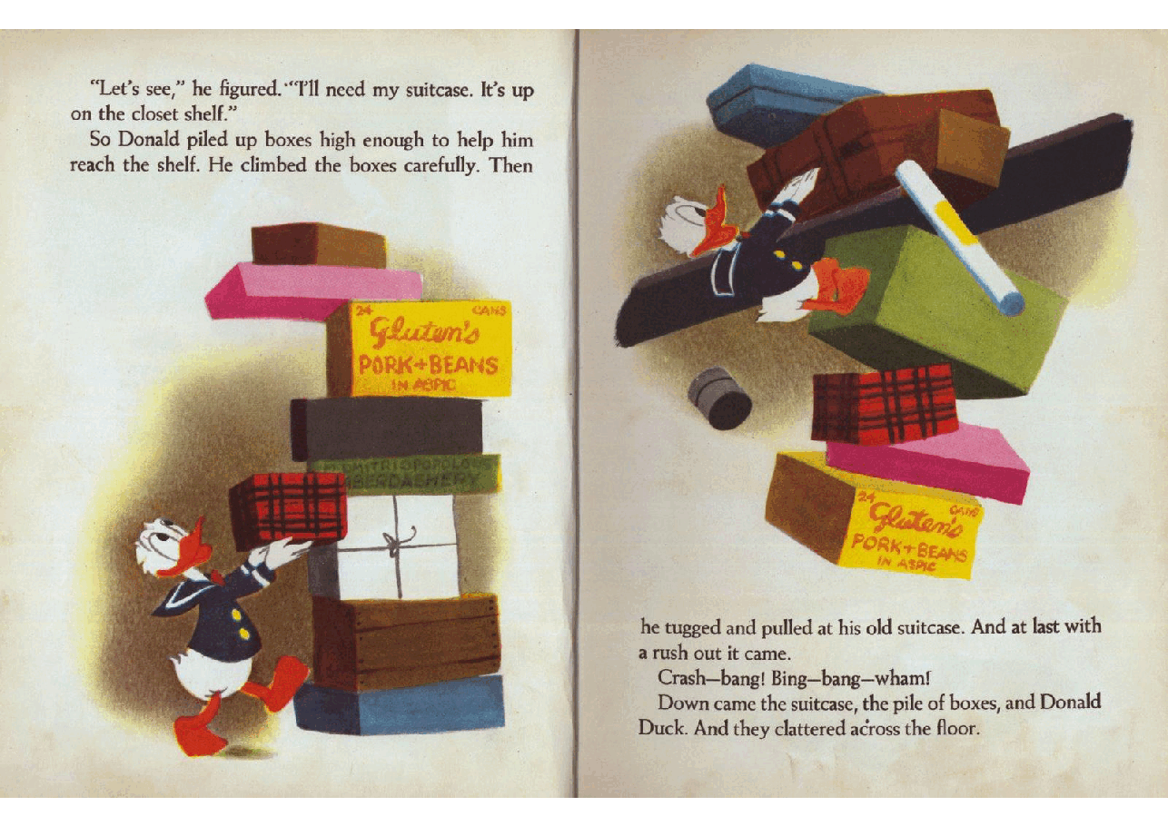 名家精选英语绘本A Little Golden Book D014 - Walt Disney's Donald Duck's Adventure (1950) (Freckled Derelict).pdf,第3页预览