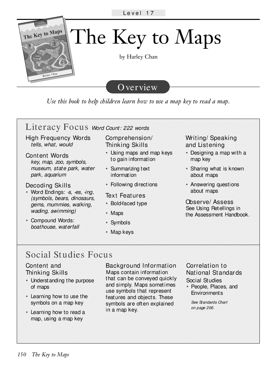 国家地理百科流利级英文绘本Fluent19 the key to maps 教学指导.pdf,第1页预览