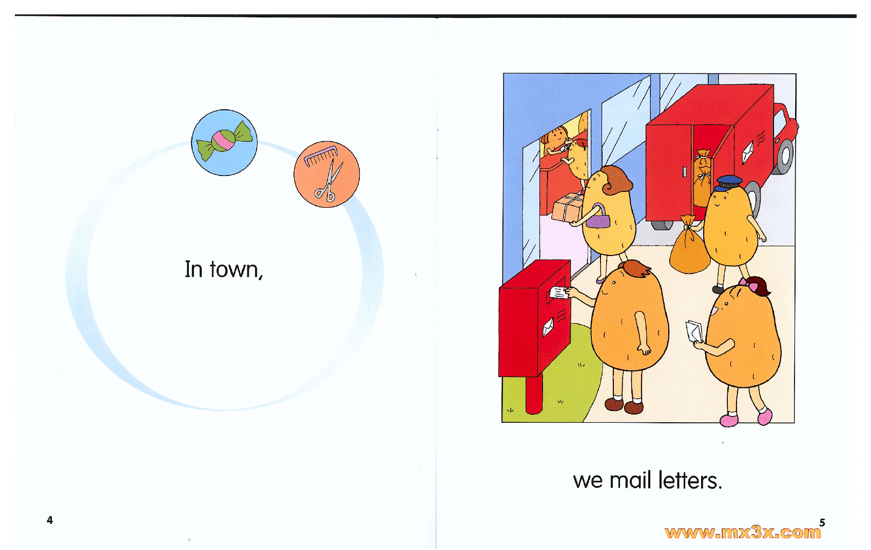 牛津马铃薯小子英文绘本Potato Pals 2C-In Town.pdf,第4页预览