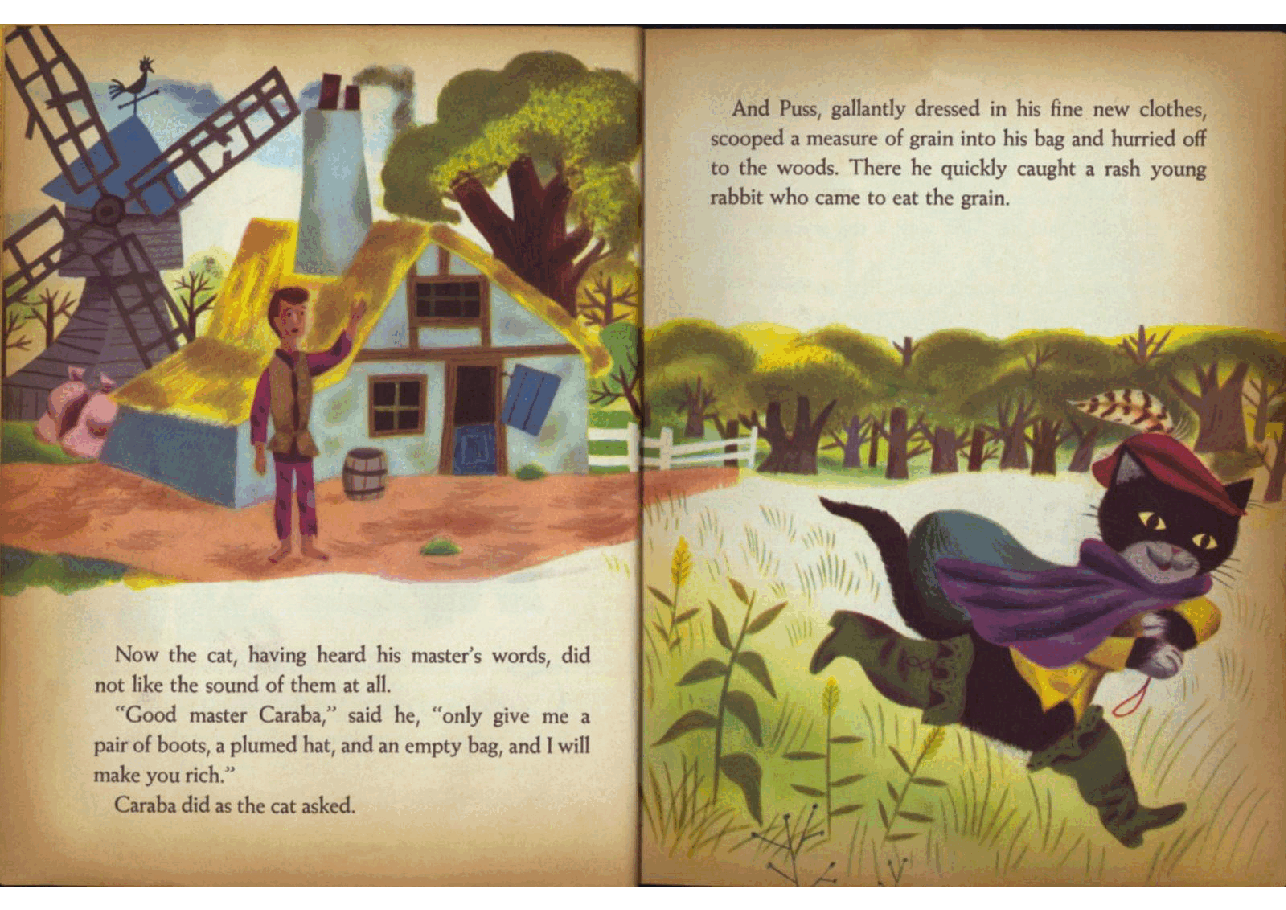 名家精选英语绘本Little Golden Book 0359 - Puss in Boots (1959) (Freckled Derelict).pdf,第4页预览