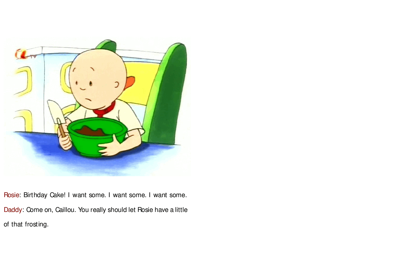 卡由英文绘本Caillou's birthday present.pdf,第4页预览