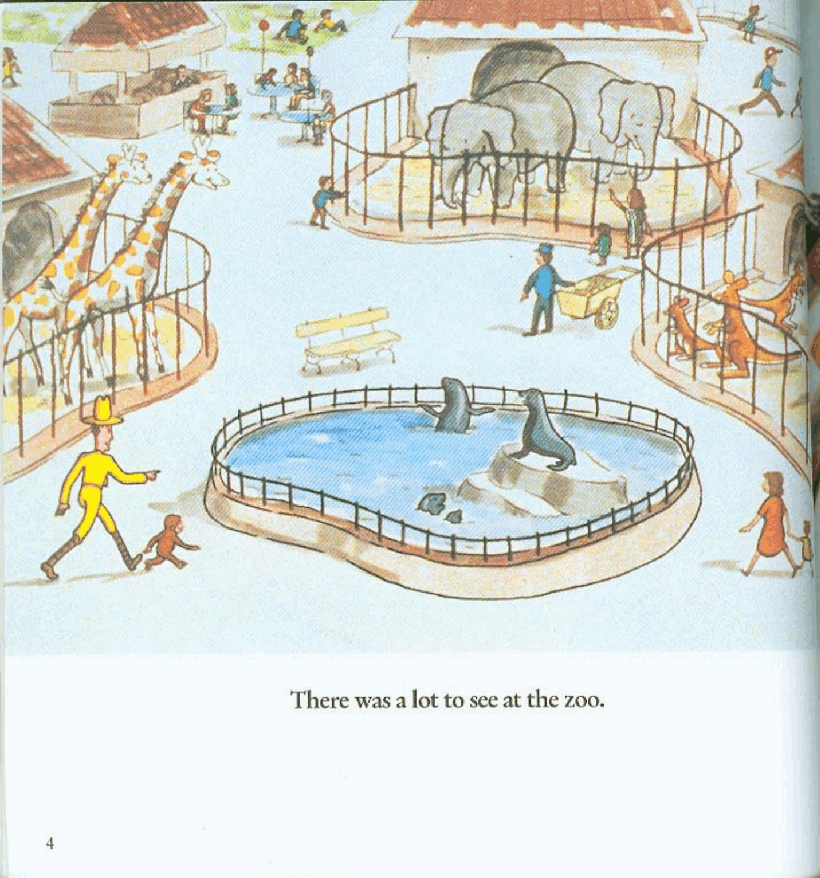 好奇的乔治英文绘本系列Curious George Visits the Zoo.pdf,第4页预览