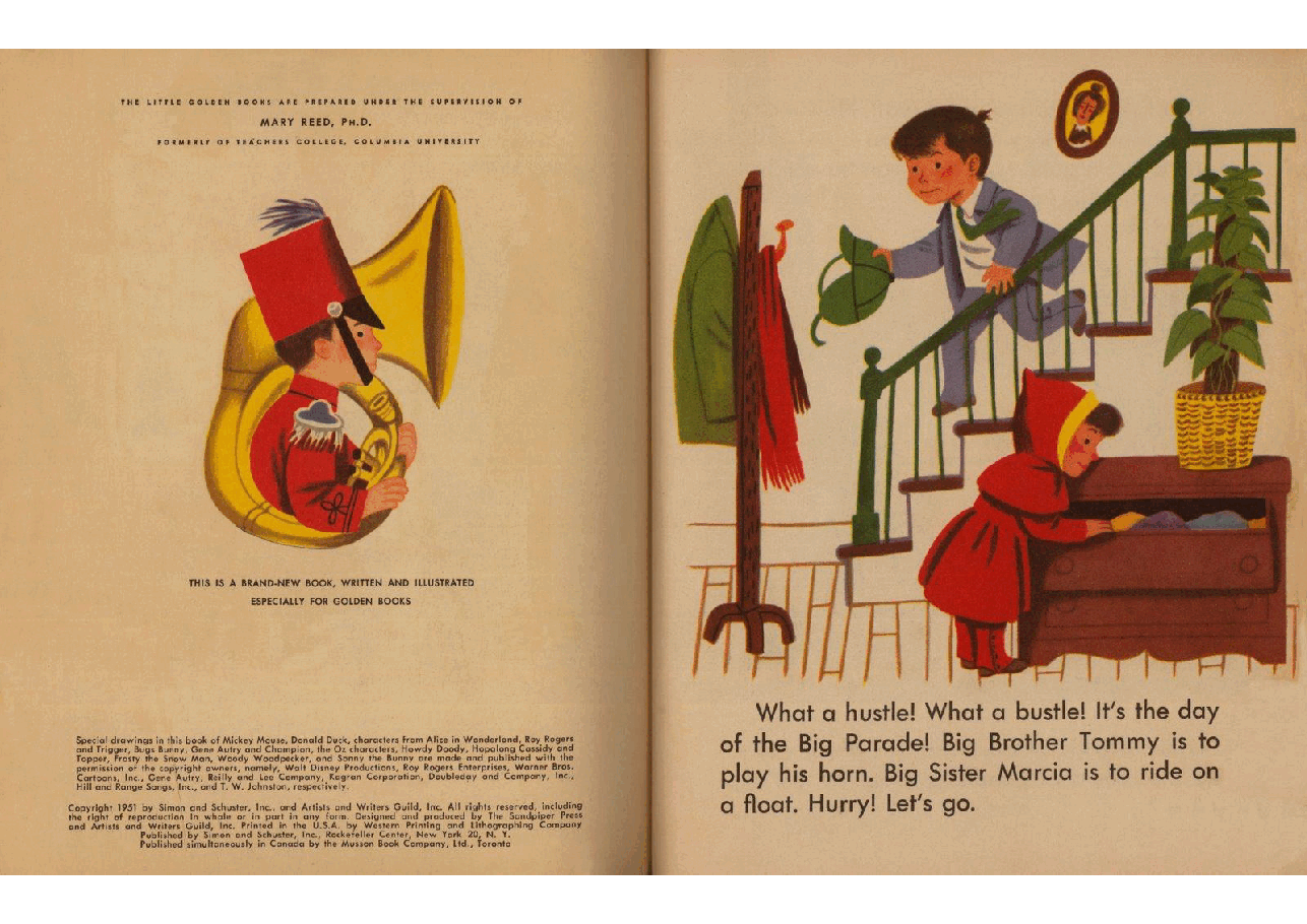 名家精选英语绘本Little Golden Book 0143 - Here Comes The Parade (1951) (Richard Scarry) (goldengems).pdf,第3页预览