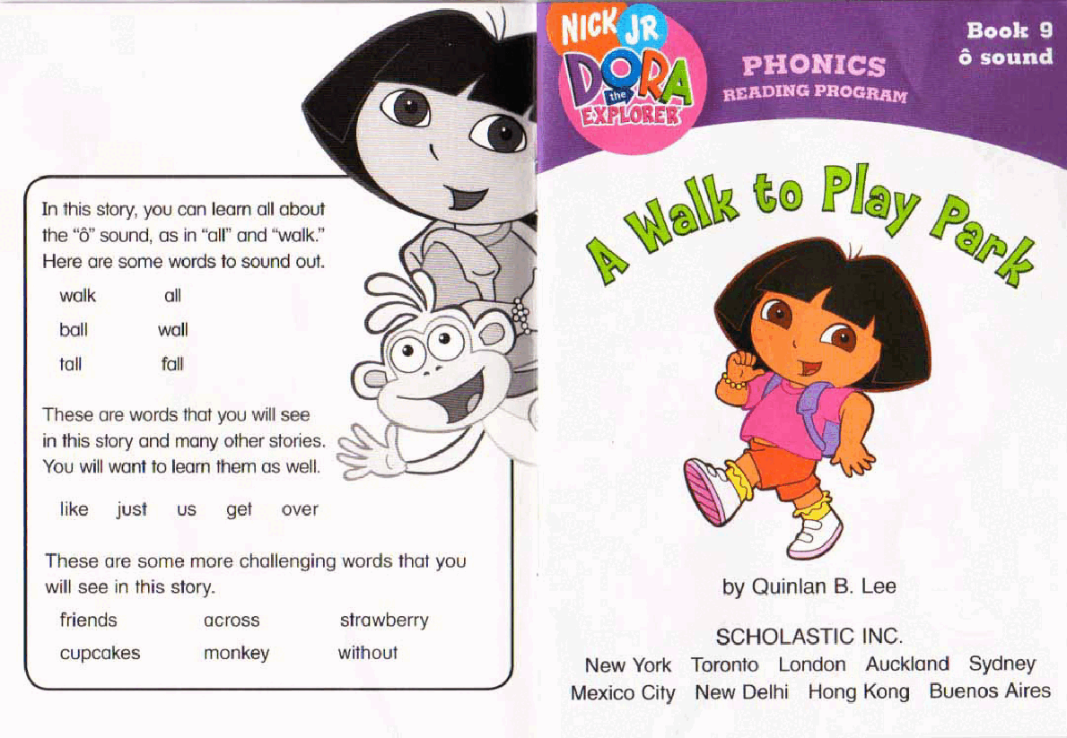 36本爱探险的朵拉英文绘本a walk to play park.pdf,第2页预览