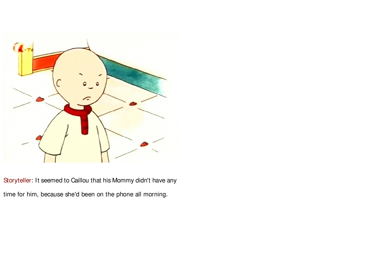 卡由英文绘本Caillou's Phone Call.pdf,第4页预览