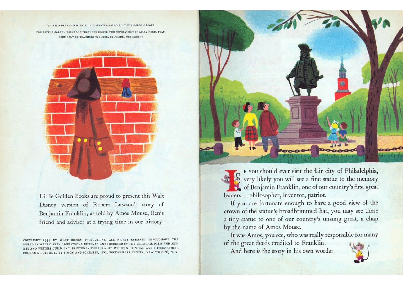 名家精选英语绘本A little Golden book Walt Disney's Ben and Me (1954) (Little Golden Book) (goldengems).pdf，第3页预览
