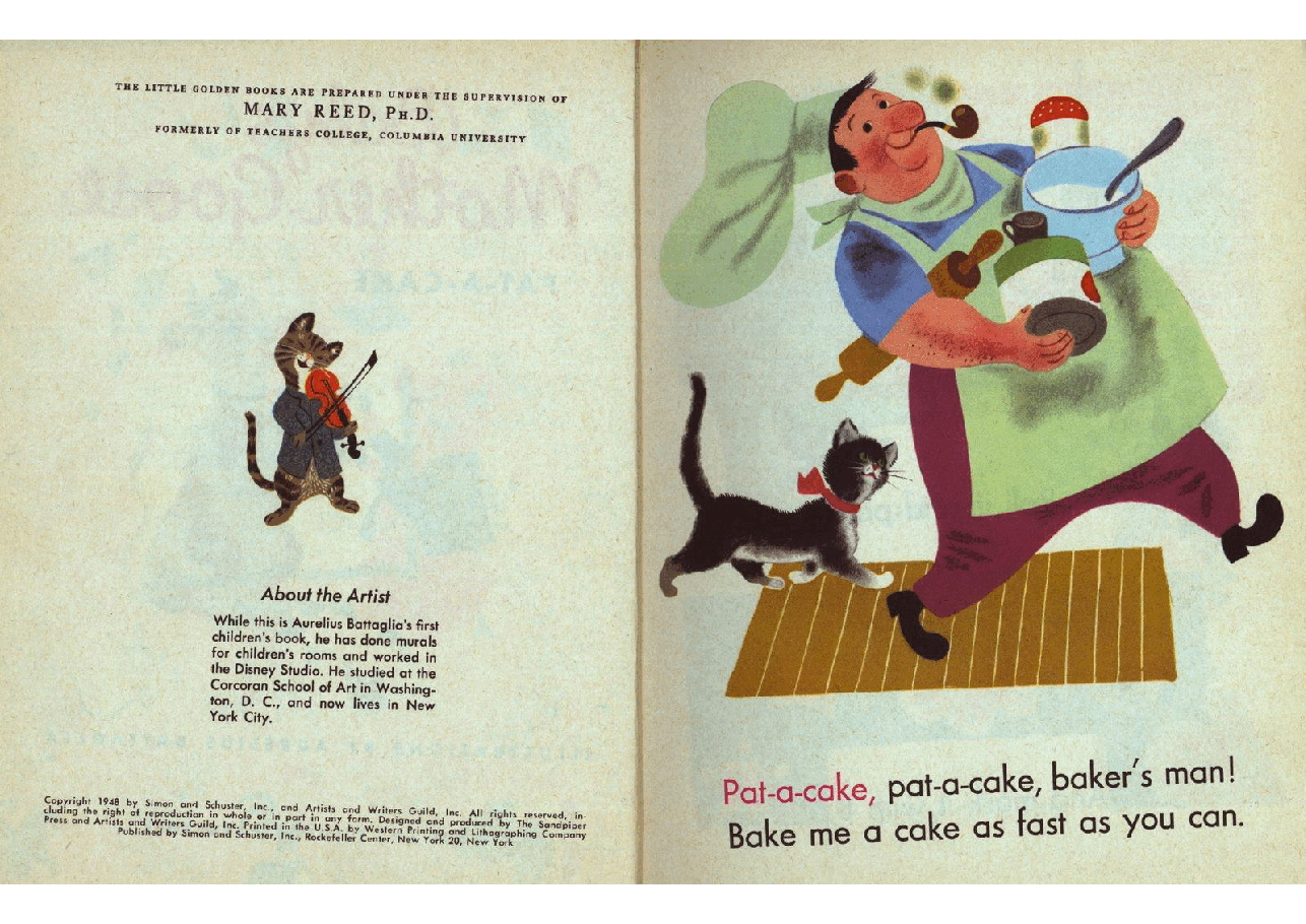 名家精选英语绘本Little Golden Book 0303 - Baby's Mother Goose - PAT-A-CAKE (1948) (Freckled Derelict).pdf，第3页预览