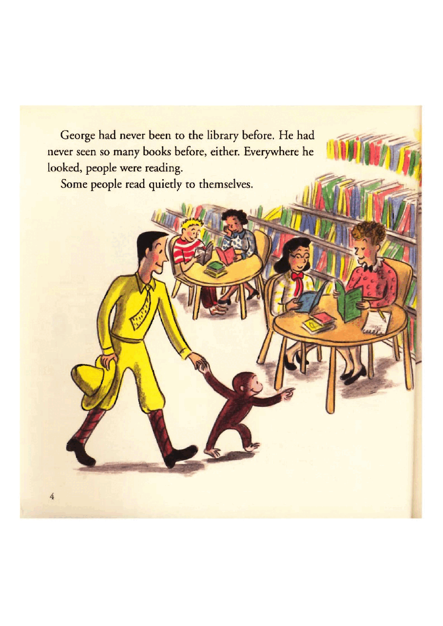 好奇的乔治英文绘本系列Curious George Visits the Library1.pdf,第4页预览