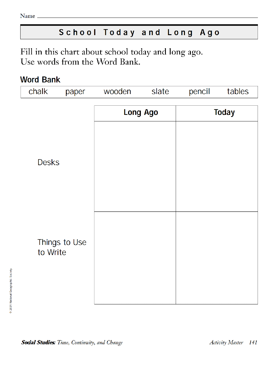 国家地理少儿百科提高级Early20 School Today and Long Ago 教学指导.pdf,第4页预览