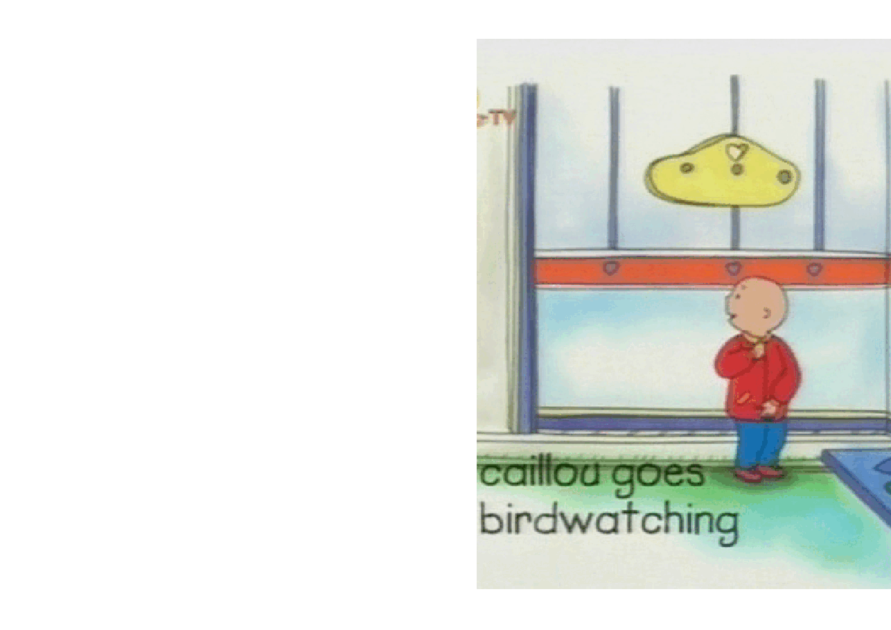 卡由英文绘本Caillou goes birdwatching.pdf,第1页预览