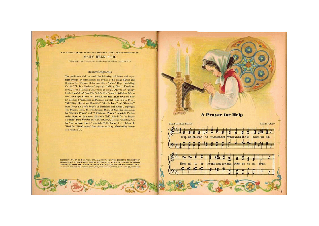 名家精选英语绘本Little Golden Book 0392 Hymns.pdf，第3页预览