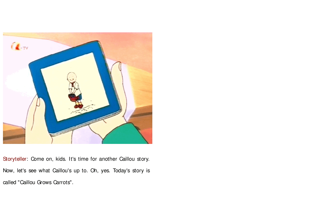 卡由英文绘本Caillou grows carrots.pdf,第2页预览