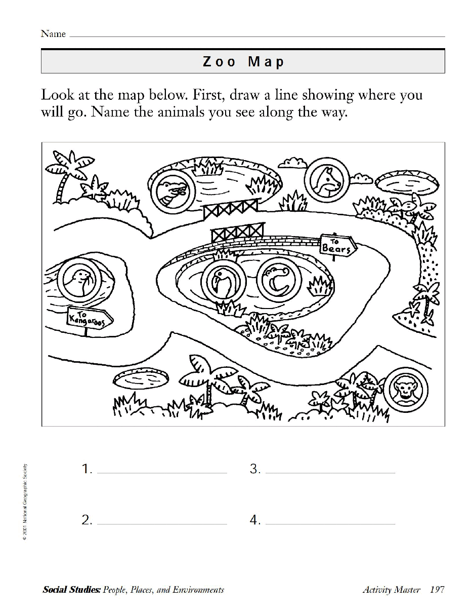 国家地理少儿百科提高级Early10 Zoo Map 教学指导.pdf，第4页预览