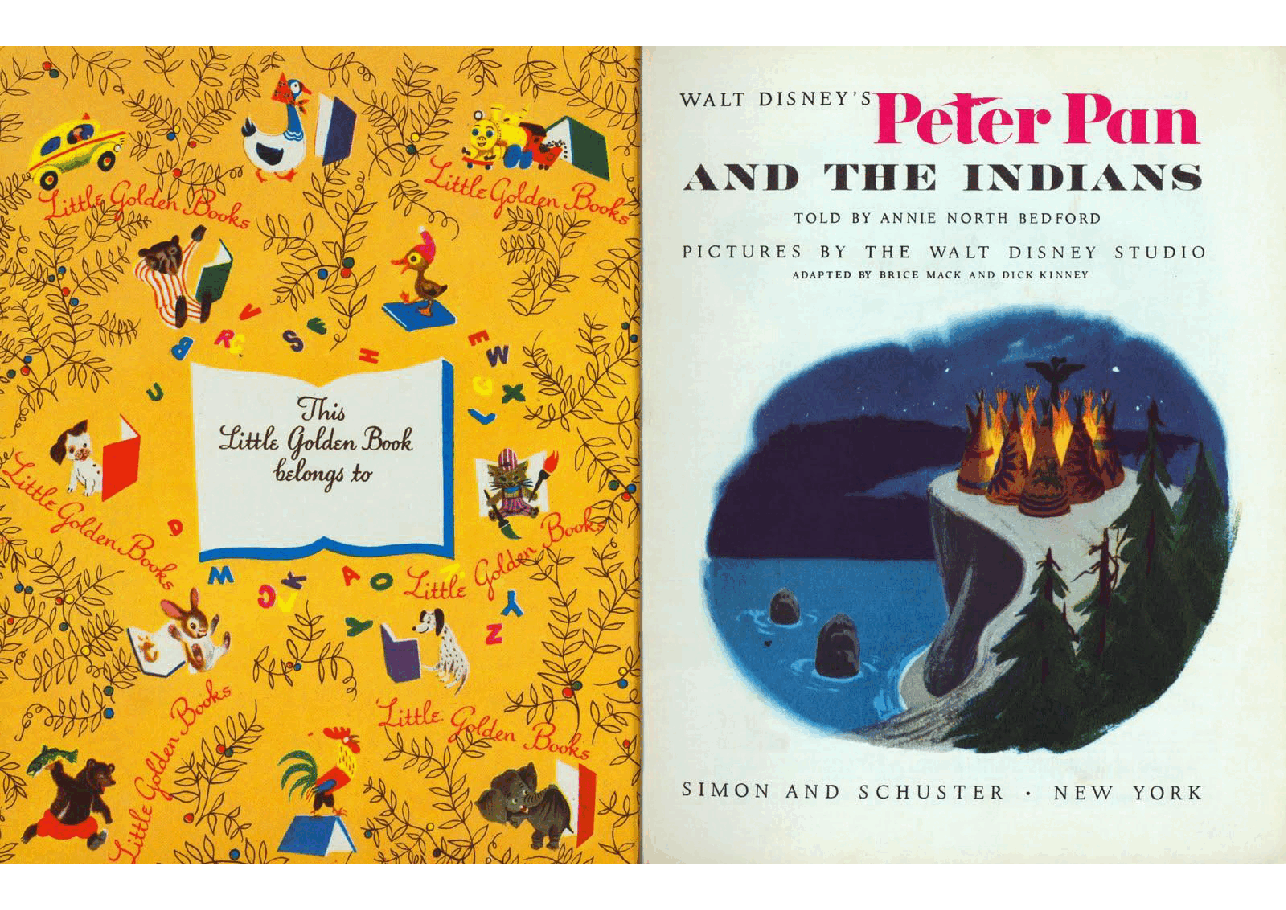 名家精选英语绘本A Little Golden Book D026 - Walt Disney's Peter Pan and the Indians (1952) (goldengems).pdf,第2页预览