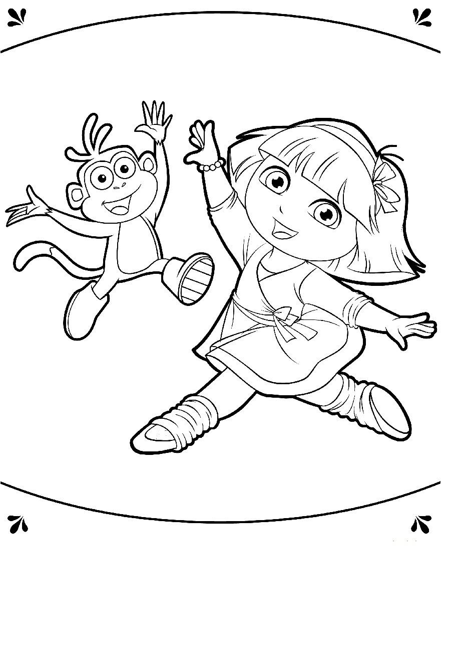 36本爱探险的朵拉英文绘本Dora Dance Coloring Pack.pdf,第4页预览