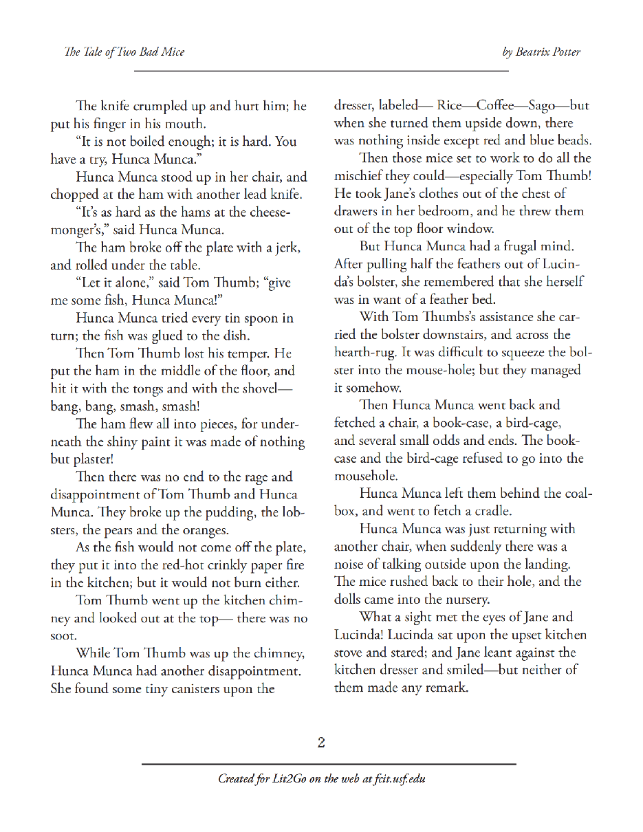 彼得兔系列英语绘本The Tale of Two Bad Mice.pdf,第2页预览