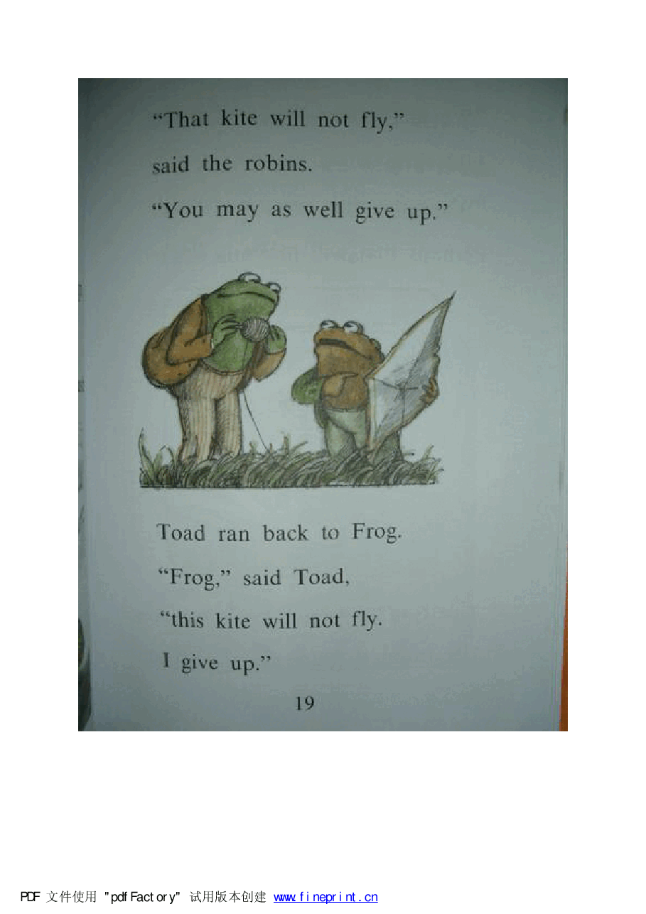 20本青蛙和蟾蜍英文绘本17 The Kite.pdf,第4页预览
