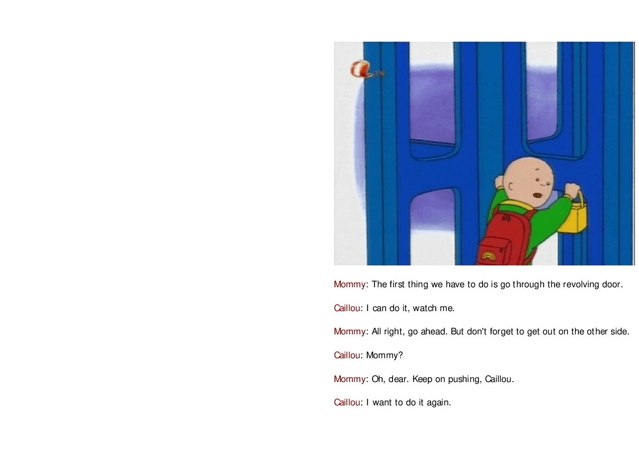 卡由英文绘本Caillou goes to work.pdf,第3页预览