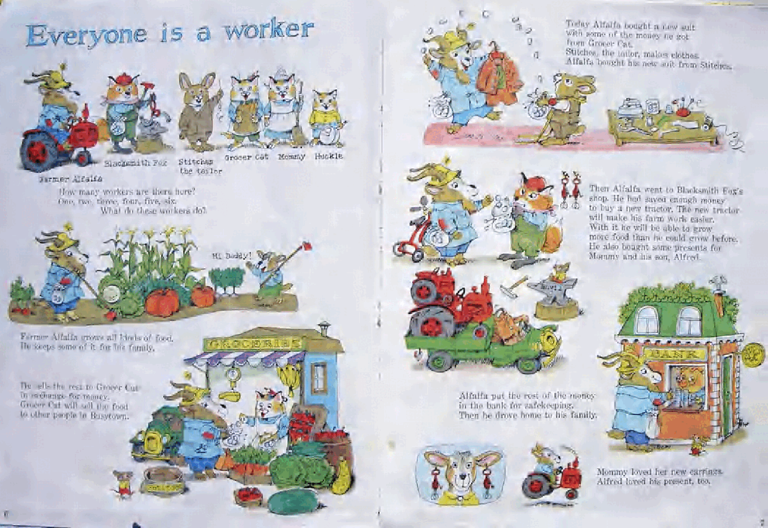 理查德斯凯瑞忙忙碌碌镇系列绘本16册[Richard_Scarry]What Do People Do All Day.pdf，第3页预览