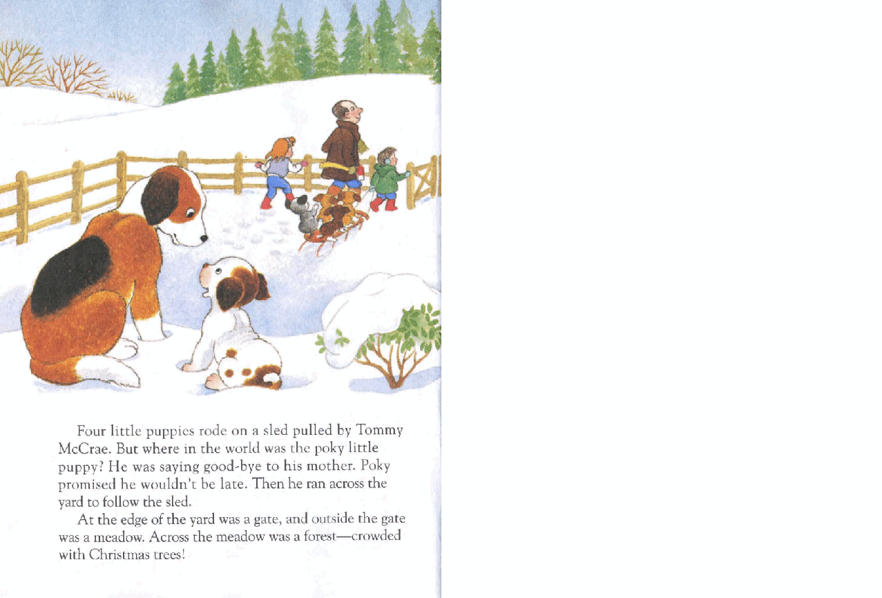英语绘本A little Golden Books Poky Little Puppy‘s First Christmas.pdf,第4页预览