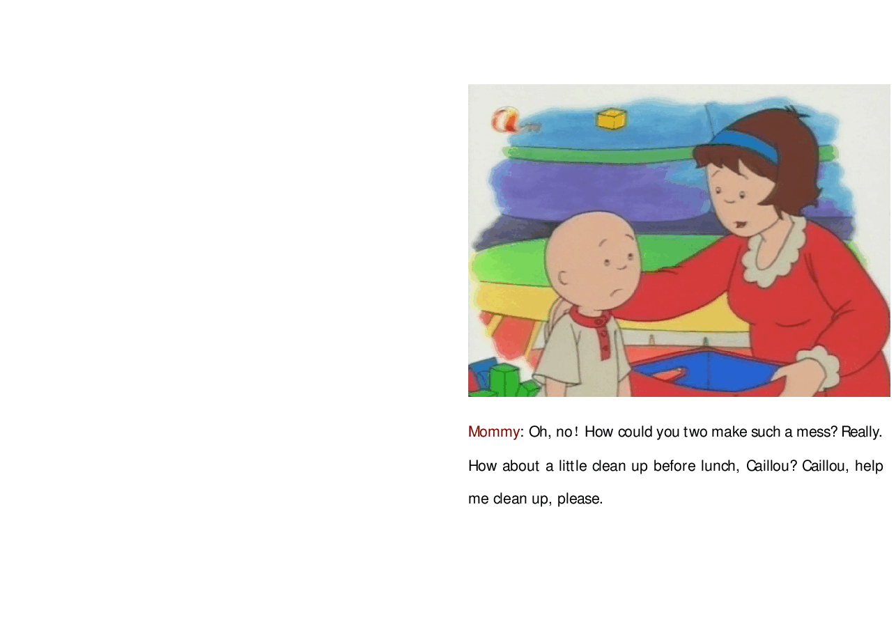 卡由英文绘本Caillou plays baby.pdf,第3页预览