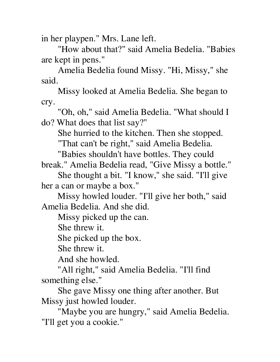 糊涂的女佣系列英文绘本Amelia Bedelia and the Baby - Peggy Parish; pictures by Lynn Sweat.pdf,第3页预览