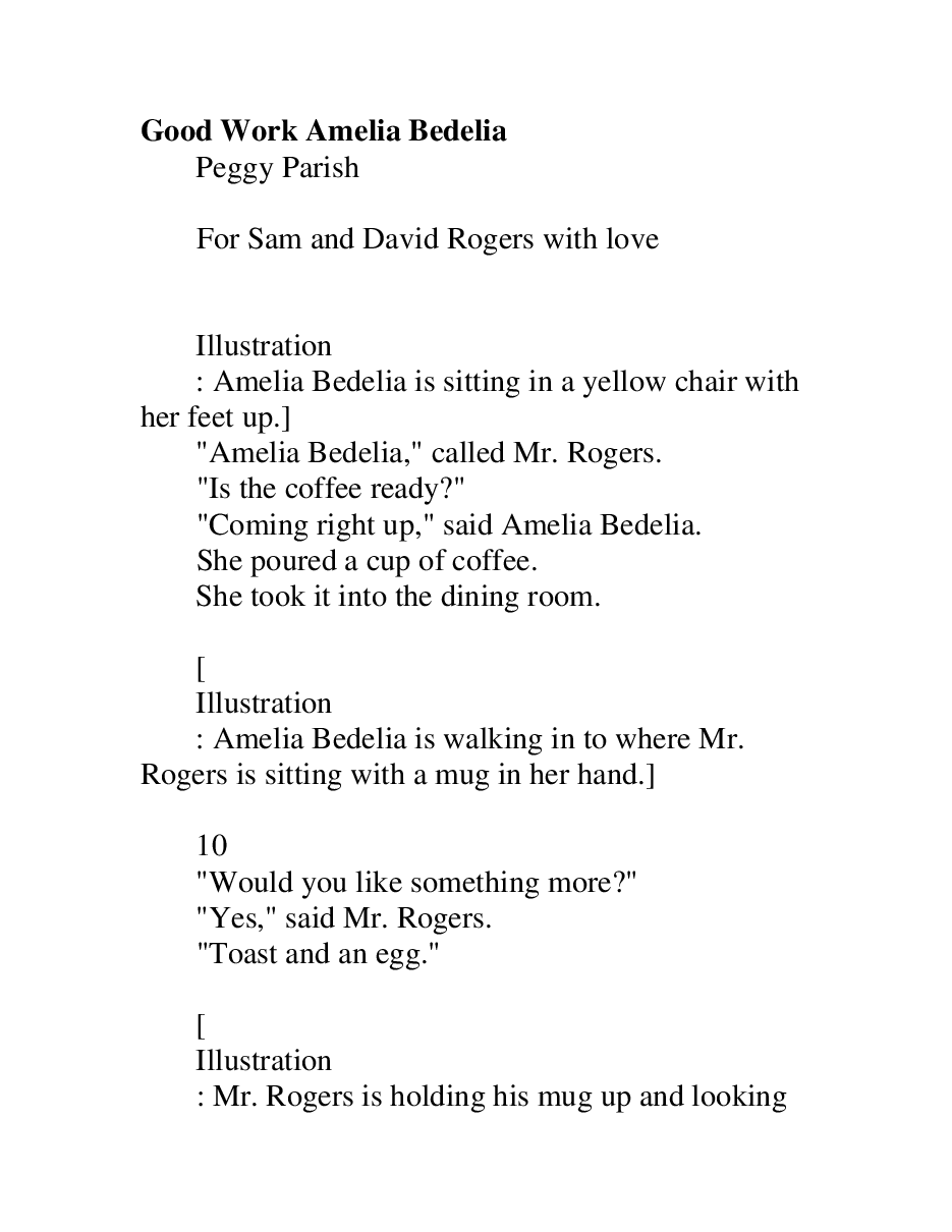 糊涂的女佣系列英文绘本Good Work Amelia Bedelia - Peggy Parish.pdf,第2页预览