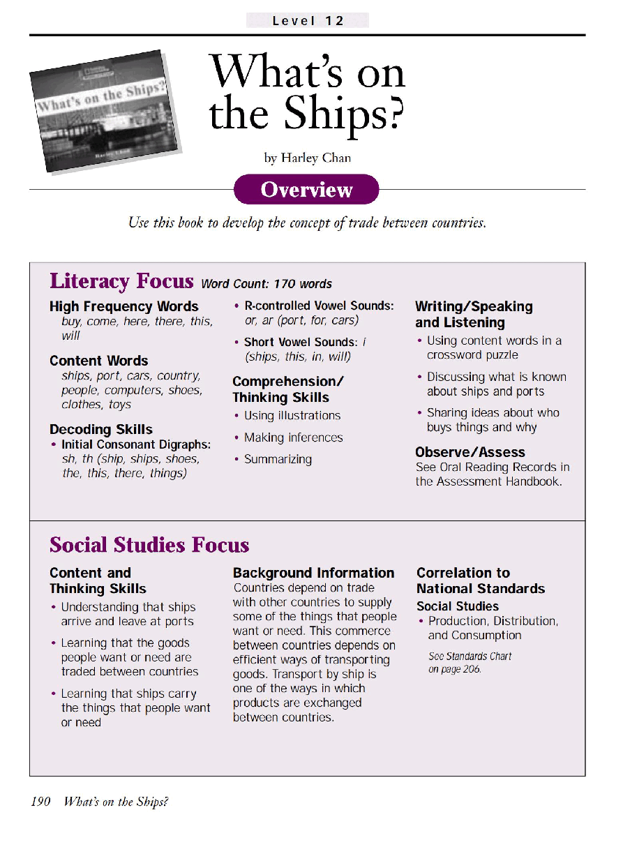 国家地理少儿百科提高级Early21 What's on the Ships 教学指导.pdf,第1页预览