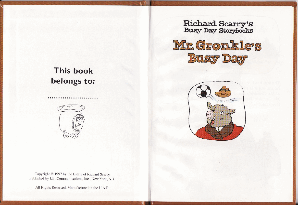 理查德斯凯瑞忙忙碌碌镇系列绘本16册[Richard Scarry]Mr Gronkles Busy Day.pdf，第2页预览
