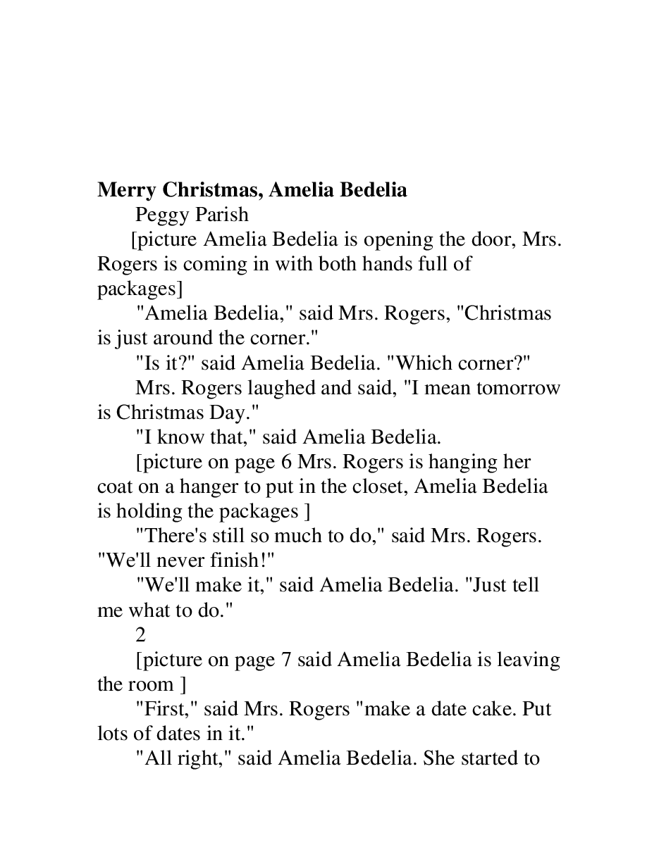 糊涂的女佣系列英文绘本Merry Christmas, Amelia Bedelia - Lynn Sweat.pdf,第2页预览