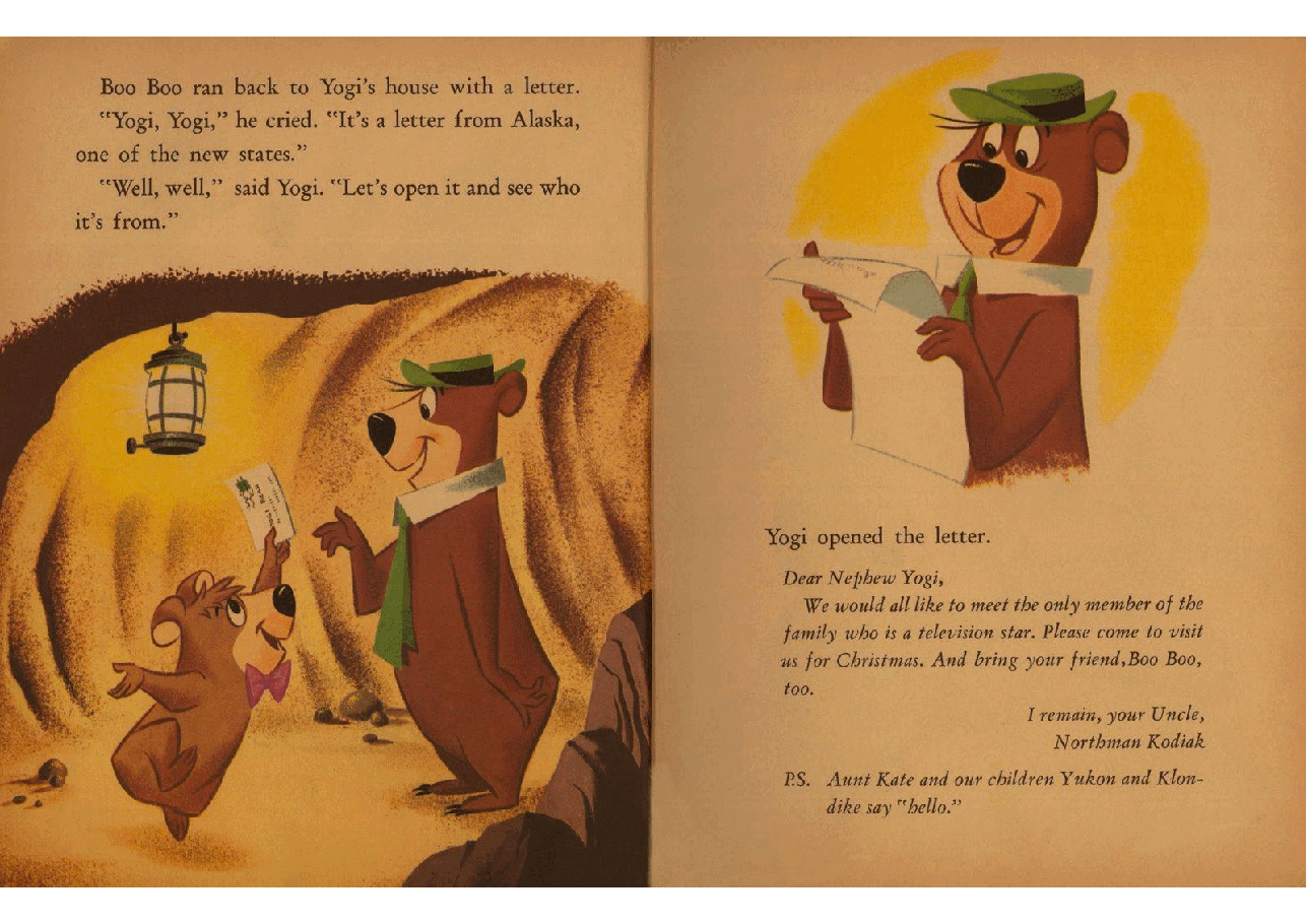 名家精选英语绘本Little Golden Book 0433 - Hanna-Barbera's Yogi Bear - A Christmas Visit (1961) (goldengems).pdf,第4页预览