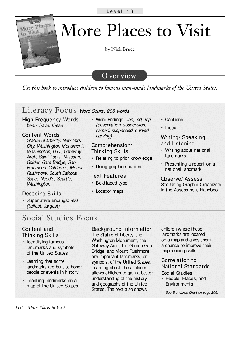 国家地理百科流利级英文绘本Fluent16 more places to visit 教学指导.pdf,第1页预览