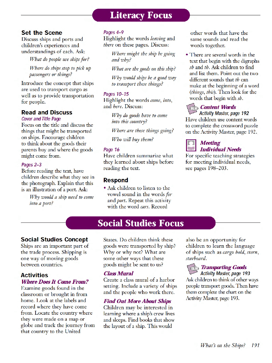 国家地理少儿百科提高级Early21 What's on the Ships 教学指导.pdf,第2页预览