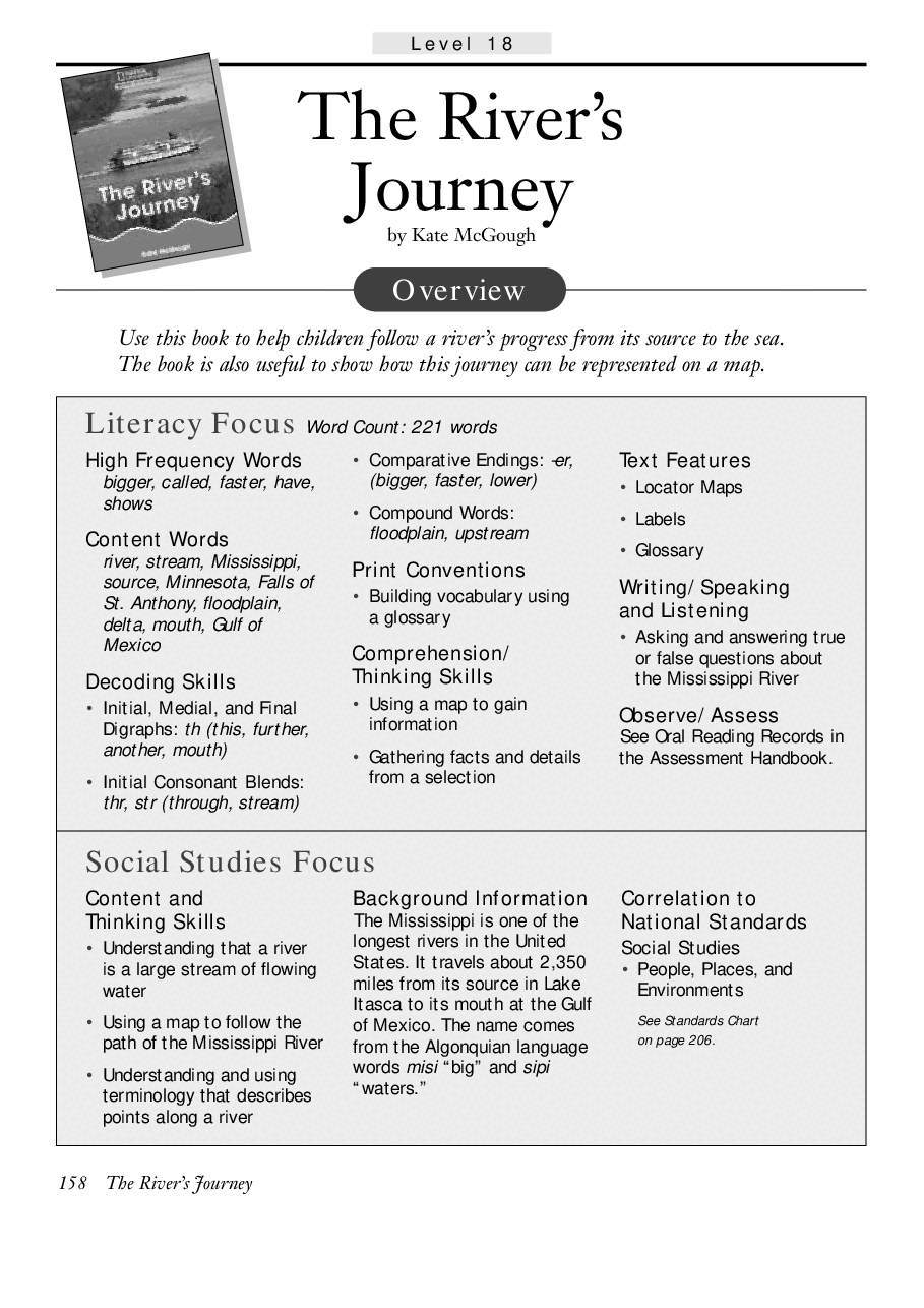 国家地理百科流利级英文绘本Fluent22 the river's journey 教学指导.pdf,第1页预览