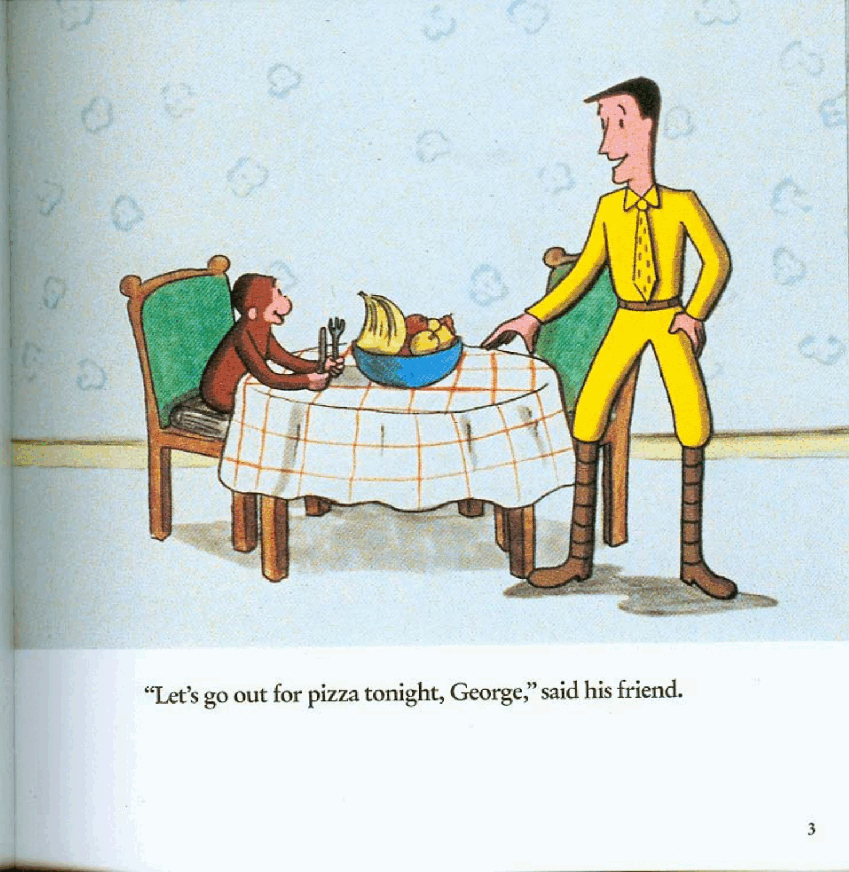 好奇的乔治英文绘本系列Curious George and the Pizza.pdf，第3页预览
