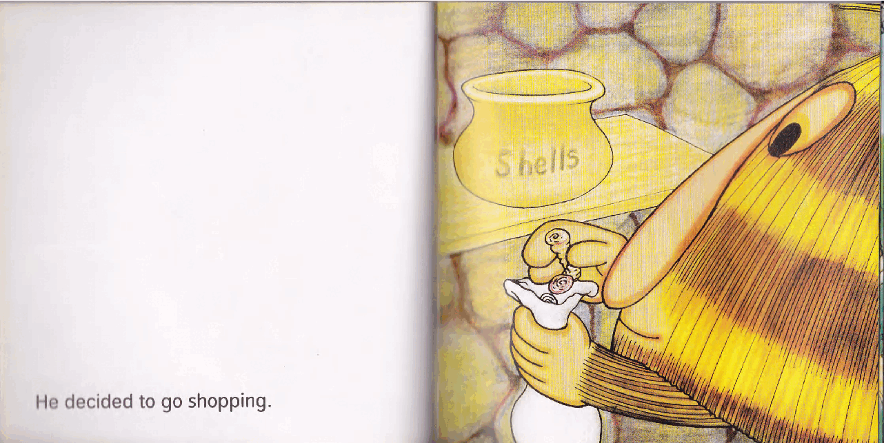 14本小草人系列英文绘本grug_goes_shopping.pdf，第4页预览