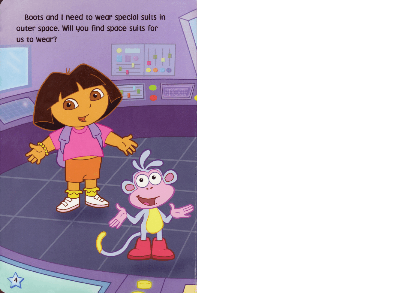 36本爱探险的朵拉英文绘本Dora's Outer Space Adventure (2004.Simon Spotlight-Nick Jr.) (Brainiac).pdf,第4页预览