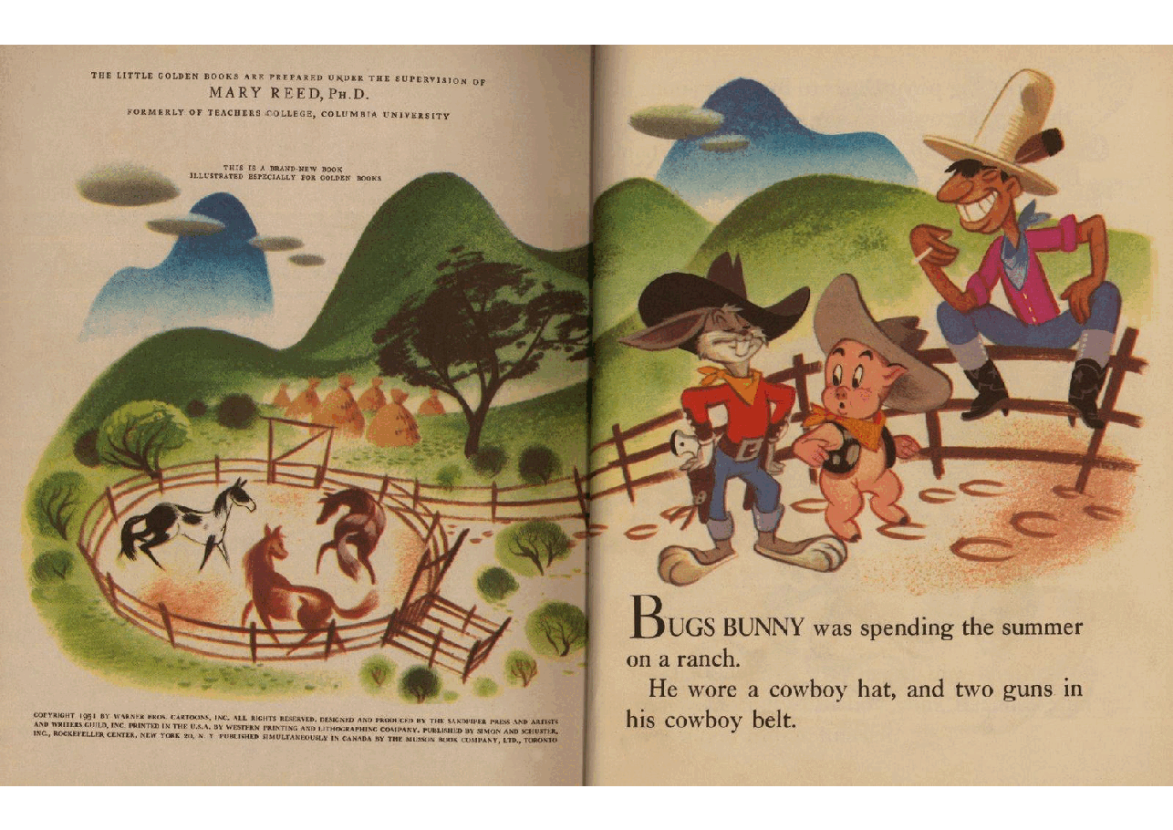 名家精选英语绘本Little Golden Book 0120 - Bugs Bunny and The Indians (1951) (goldengems).pdf,第3页预览