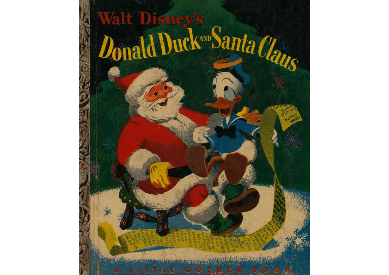 名家精选英语绘本A Little Golden Book D027 - Walt Disney's Donald Duck and Santa Claus (1952) (goldengems)(1).pdf,第1页预览