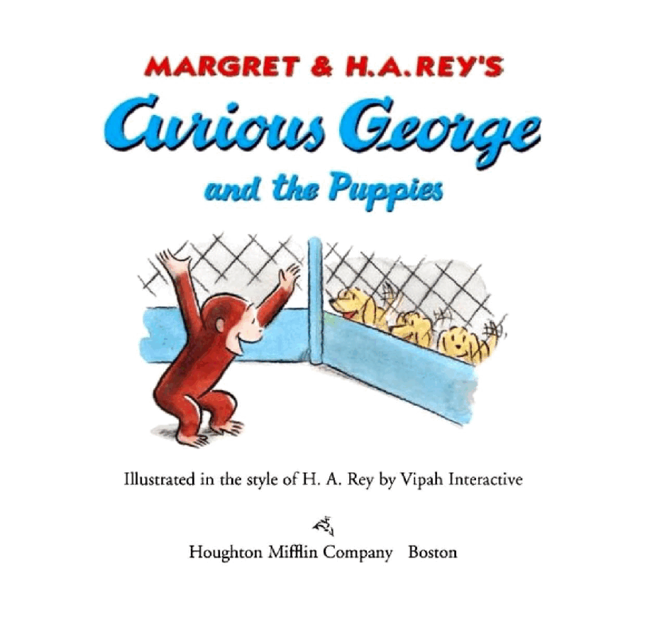 好奇的乔治英文绘本系列Curious George and Puppies.pdf，第1页预览