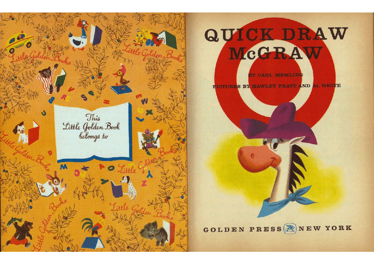 名家精选英语绘本Little Golden Book 0398 - Quick Draw McGraw (1960) (Freckled Derelict).pdf,第2页预览