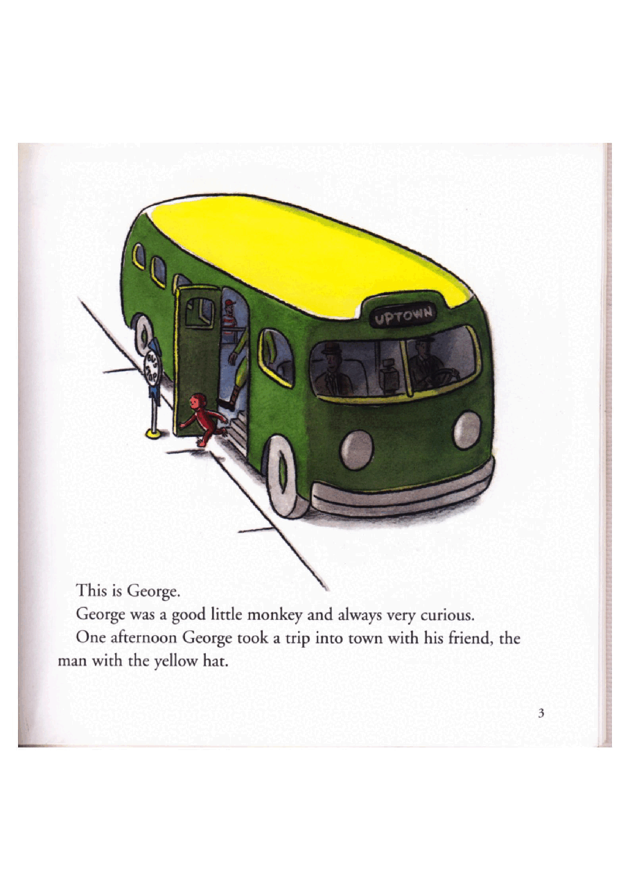 好奇的乔治英文绘本系列Curious George Goes to a Movie.pdf，第2页预览
