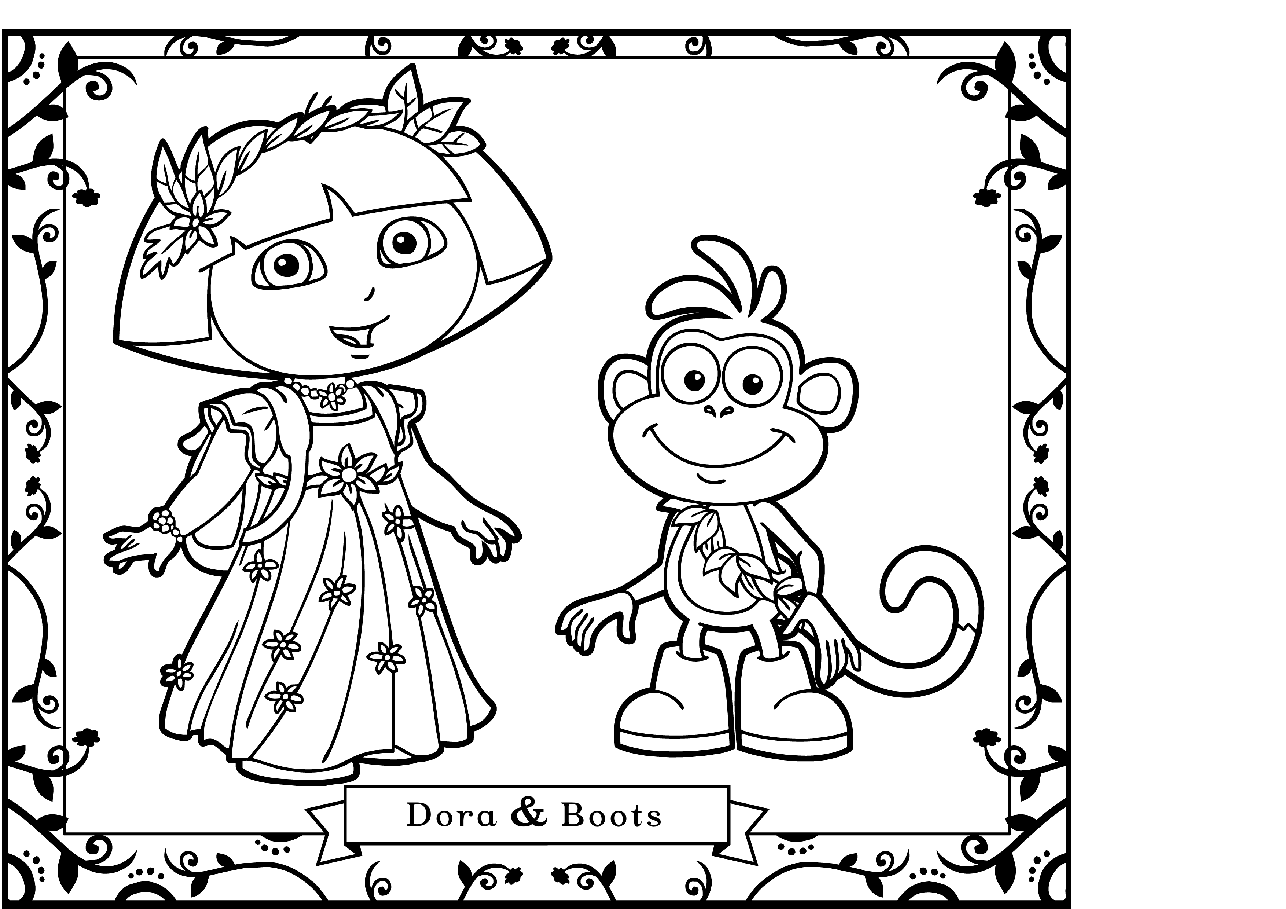 36本爱探险的朵拉英文绘本Dora Enchanted Forest Coloring Book.pdf,第2页预览