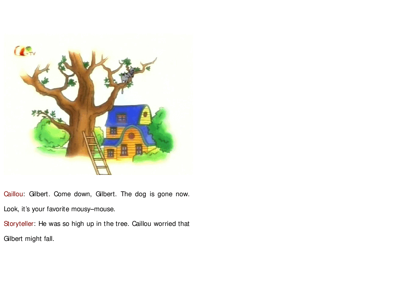 卡由英文绘本Caillou to the rescue.pdf,第4页预览